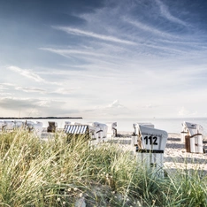 Strandkörbe am Strand von Boltenhagen